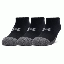 UNDER ARMOUR HEATGEAR® NO SHOW GOLF SOCKS 3 PACK – BLACK