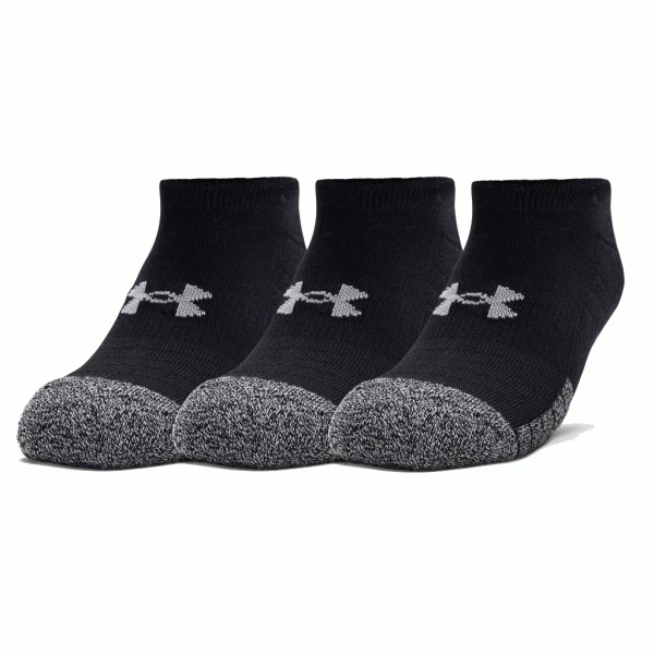 UNDER ARMOUR HEATGEAR® NO SHOW GOLF SOCKS 3 PACK – BLACK