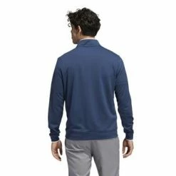 Adidas Lightweight Quarter Zip Golf Sweater Mens Small Crew Navy