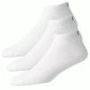 FOOTJOY COMFORTSOF SPORT GOLF ANKLE SOCKS – WHITE (3 PACK)