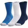 UNDER ARMOUR HEATGEAR TECH CREW SPORTS SOCKS – 3 PACK – MIXED