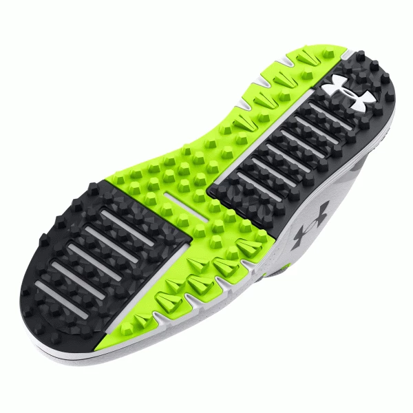 UNDER ARMOUR HOVR FADE 2 SL GOLF SHOES – WHITE / BLACK - Image 5