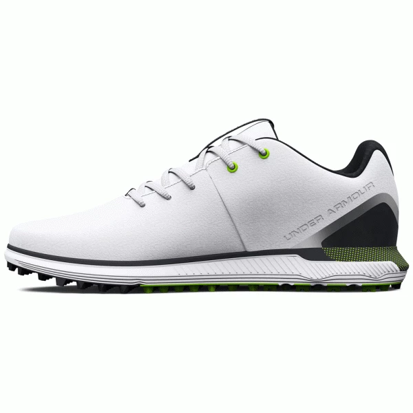 UNDER ARMOUR HOVR FADE 2 SL GOLF SHOES – WHITE / BLACK - Image 4