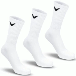 CALLAWAY SPORT Opti-Dry® GOLF CREW SOCKS – WHITE / 3 PACK