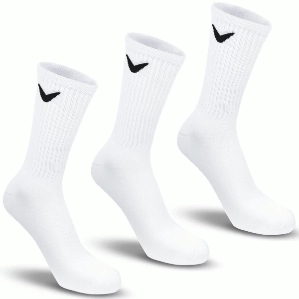 CALLAWAY SPORT Opti-Dry® GOLF CREW SOCKS – WHITE / 3 PACK