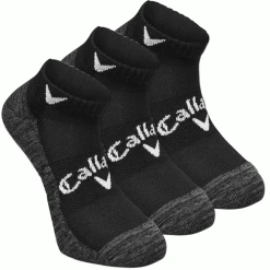 CALLAWAY SPORT Opti-Dri® LOW CUT GOLF SOCKS – BLACK / 3 PACK