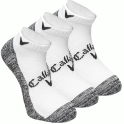 CALLAWAY SPORT Opti-Dri® LOW CUT GOLF SOCKS – WHITE / 3 PACK