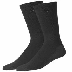 FOOTJOY PRO-DRY GOLF CREW SOCKS – BLACK (2 PACK)