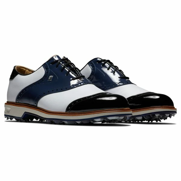 FOOTJOY 2023 PREMIER SERIES WILCOX GOLF SHOES 54323 – WHITE / NAVY / BLACK - Image 4