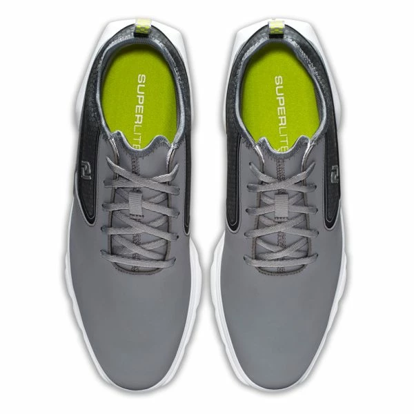 FOOTJOY SUPERLITES XP 58086 GOLF SHOES – GREY / WHITE / LIME - Image 7