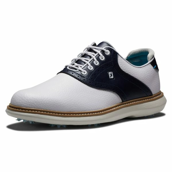 FOOTJOY TRADITIONS 57899 GOLF SHOES โ WHITE / NAVY - Image 5