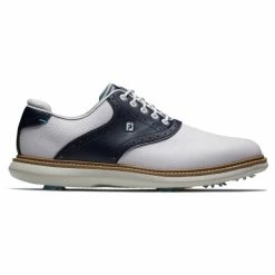FOOTJOY TRADITIONS 57899 GOLF SHOES – WHITE / NAVY