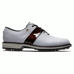 FOOTJOY PREMIERE SERIES GARRETT LEIGHT PACKARD 54297 GOLF SHOES – WHITE / TORTOISE