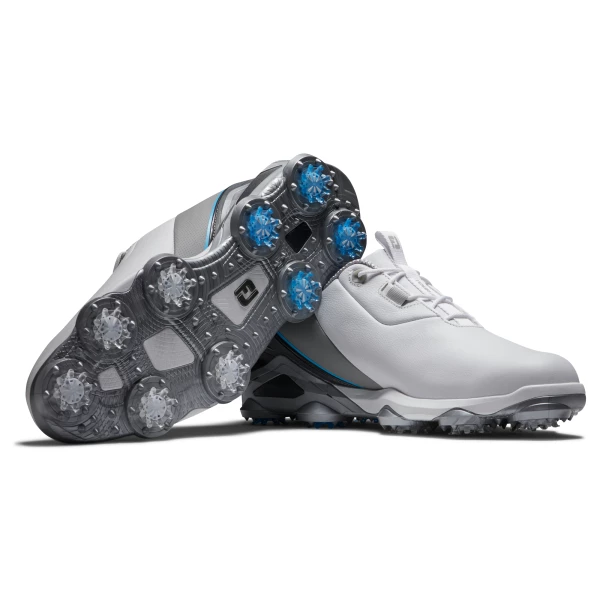 FOOTJOY TOUR ALPHA 55506 GOLF SHOES – WHITE / GREY / BLUE - Image 4