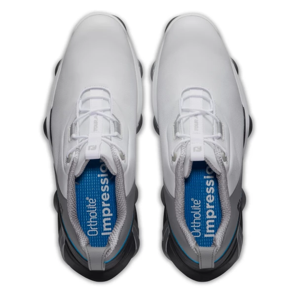 FOOTJOY TOUR ALPHA 55506 GOLF SHOES – WHITE / GREY / BLUE - Image 3