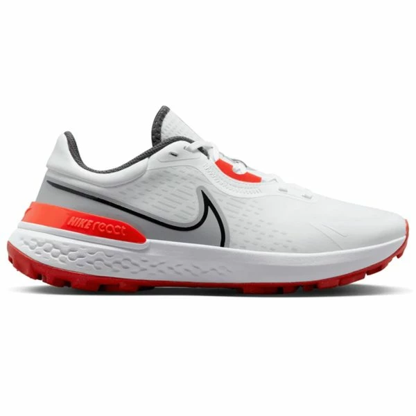NIKE REACT INFINITY PRO 2 GOLF SHOES โ WHITE / BLACK / WOLF GREY / PICANTE RED