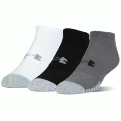 UNDER ARMOUR HEATGEAR® ANKLE GOLF SOCKS – 3 PACK – GREY MULTI