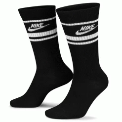 NIKE EVERYDAY GOLF CREW SOCKS 3 PACK β BLACK / WHITE