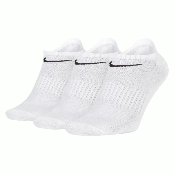 NIKE EVERYDAY NO SHOW GOLF SOCKS – 3 PACK / WHITE