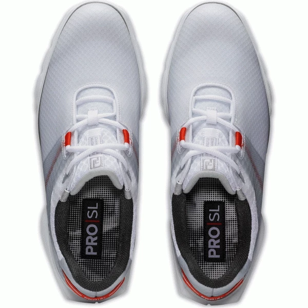 FOOTJOY PRO SL SPORT 53853 GOLF SHOES โ WHITE / GREY / ORANGE - Image 5