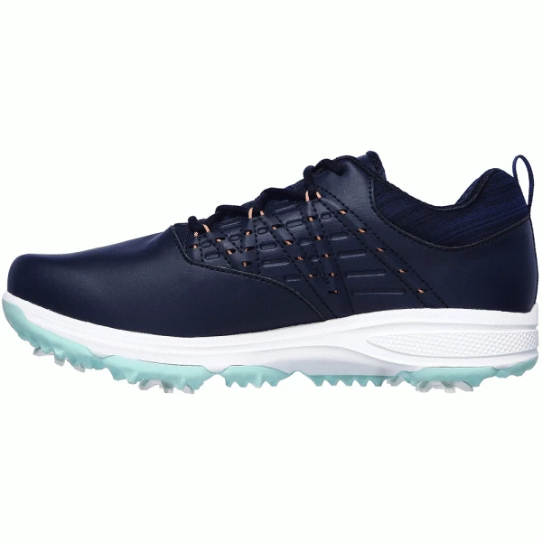 SKECHERS GO GOLF PRO 2 LADIES GOLF SHOES – NAVY / TURQUOISE - Image 2