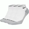 NIKE EVERYDAY MAX CUSHIONED GOLF SOCKS (3 PAIRS) – WHITE / GREY