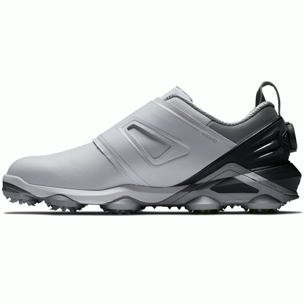 FOOTJOY TOUR ALPHA BOA 55509 GOLF SHOES – WHITE / CHARCOAL / GREY - Image 2