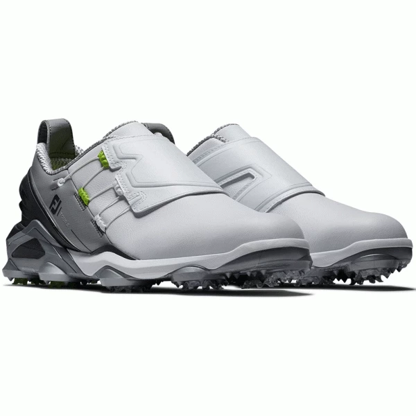 FOOTJOY TOUR ALPHA BOA 55509 GOLF SHOES – WHITE / CHARCOAL / GREY - Image 4