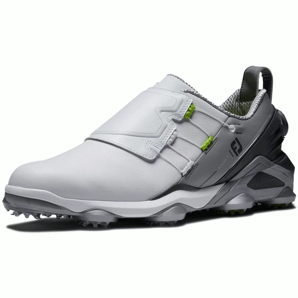 FOOTJOY TOUR ALPHA BOA 55509 GOLF SHOES – WHITE / CHARCOAL / GREY - Image 3