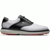 FOOTJOY FJ TRADITIONS SPIKELESS 57924 GOLF SHOES – WHITE / BLACK / GREY