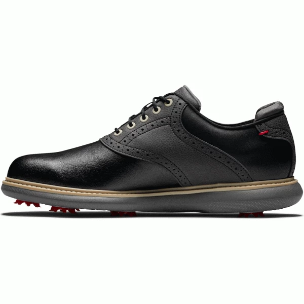 FOOTJOY FJ TRADITIONS 57904 GOLF SHOES – BLACK - Image 2