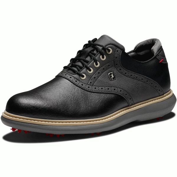 FOOTJOY FJ TRADITIONS 57904 GOLF SHOES – BLACK - Image 3