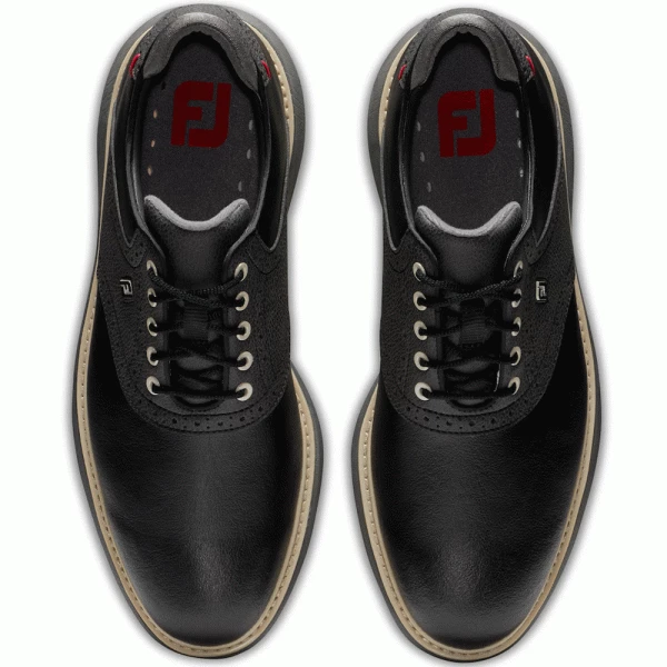 FOOTJOY FJ TRADITIONS 57904 GOLF SHOES – BLACK - Image 4