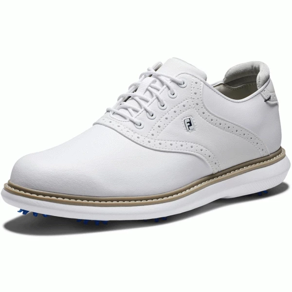 FOOTJOY FJ TRADITIONS 57903 GOLF SHOES – WHITE - Image 3
