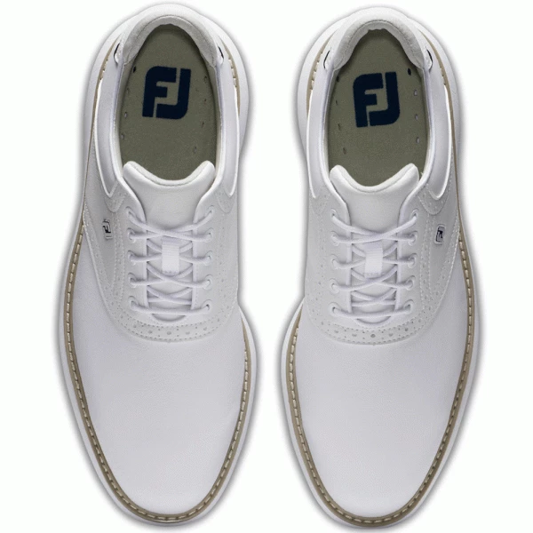 FOOTJOY FJ TRADITIONS 57903 GOLF SHOES – WHITE - Image 4