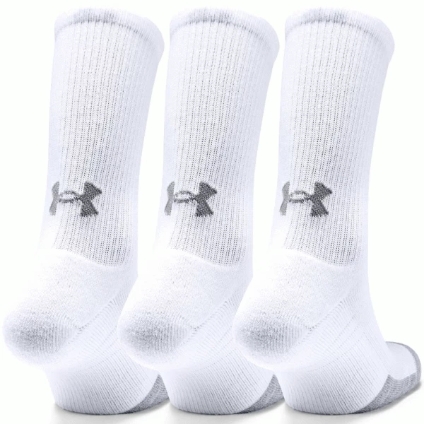 UNDER ARMOUR HEATGEAR® CREW GOLF SOCKS – 3 PACK – WHITE