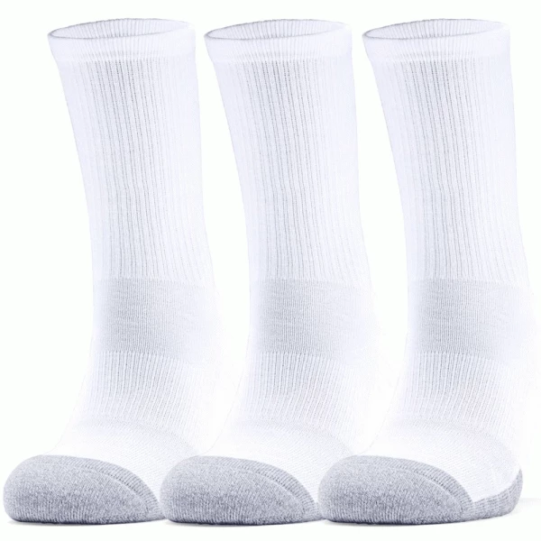 UNDER ARMOUR HEATGEAR® CREW GOLF SOCKS – 3 PACK – WHITE - Image 2