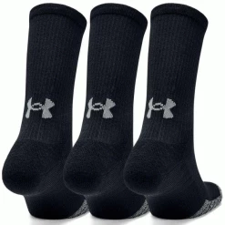 UNDER ARMOUR HEATGEAR® CREW GOLF SOCKS – 3 PACK – BLACK