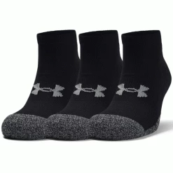UNDER ARMOUR HEATGEAR® ANKLE GOLF SOCKS – 3 PACK – BLACK