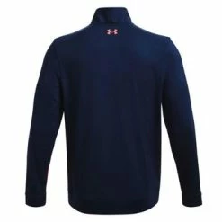 Under Armour UA Storm Midlayer 1/2 Zip Golf Top - Academy/Rush Red Mens X Large Navy