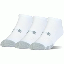 UNDER ARMOUR HEATGEAR® ANKLE GOLF SOCKS – 3 PACK – WHITE