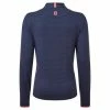 FootJoy Womens Full-Zip Lightweight Tonal Stripe Midlayer Sweater Ladies X Small Navy