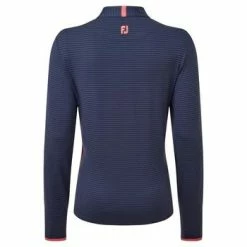 FootJoy Womens Full-Zip Lightweight Tonal Stripe Midlayer Sweater Ladies X Small Navy