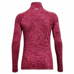 Under Armour Womens UA Tech Twist 1/2 Zip Golf Top - Black Rose/Pink Ladies X Small Black Rose/Pink
