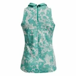 Under Armour Womens Zinger Rise Sleeveless Golf Polo Shirt - Neptune Ladies X Small Neptune/Silver