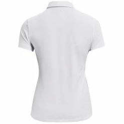 Under Armour Womens Zinger Short Sleeve Golf Polo Shirt Ladies X Small White/Silver