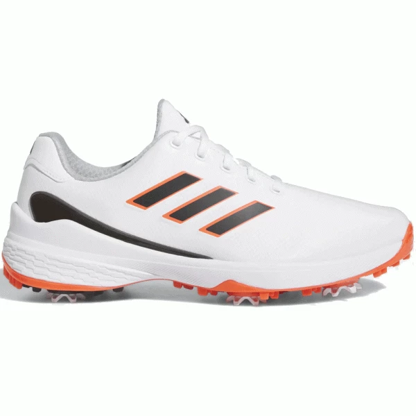 ADIDAS 2023 ZG23 GOLF SHOES – CLOUD WHITE / CORE BLACK / SEMI SOLAR RED