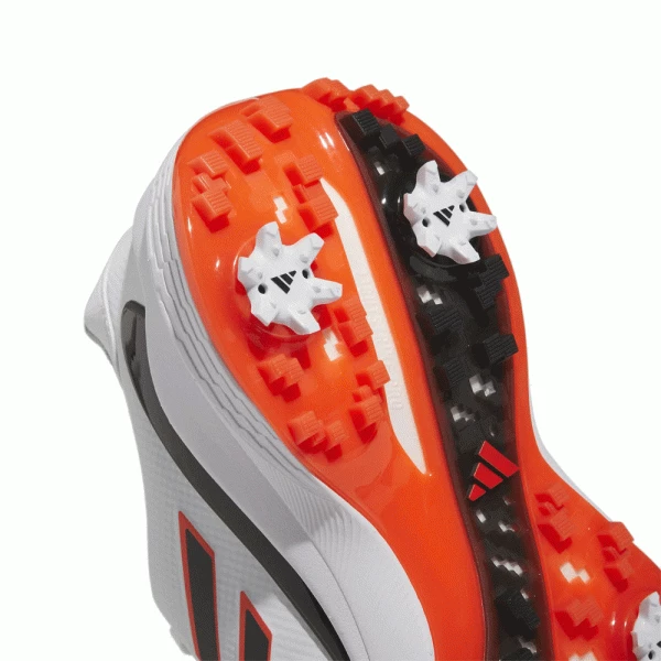 ADIDAS 2023 ZG23 GOLF SHOES – CLOUD WHITE / CORE BLACK / SEMI SOLAR RED - Image 7